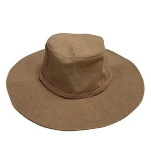 ASN Anthropologie Harper Hat Wool Floppy Boho Western Country Wide Brim NEW